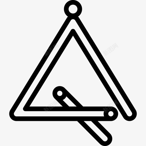 三角形音乐乐器图标svg_新图网 https://ixintu.com 三角形 乐器 音乐