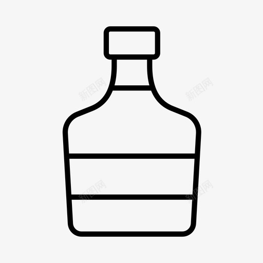 玻璃瓶酒精瓶子图标svg_新图网 https://ixintu.com 玻璃瓶 瓶子 酒精 酱汁 饮料