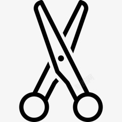 剪刀的轮廓剪头发理发师剪刀图标高清图片