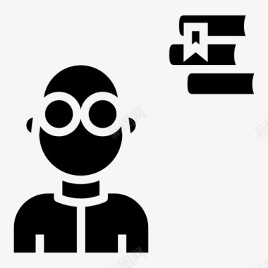 教育书籍男性图标图标