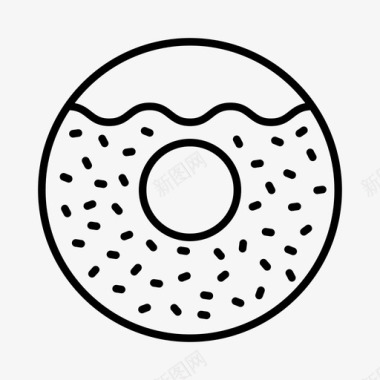 甜甜圈面包房糖果图标图标