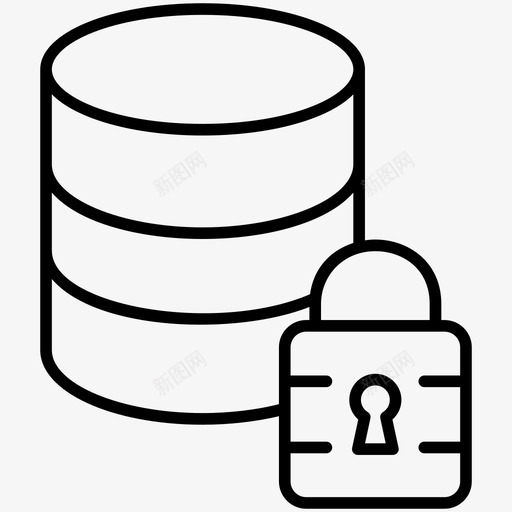数据安全网络安全数据库保护图标svg_新图网 https://ixintu.com 互联网安全 数据安全 数据库保护 网络和搜索引擎优化线图标 网络安全