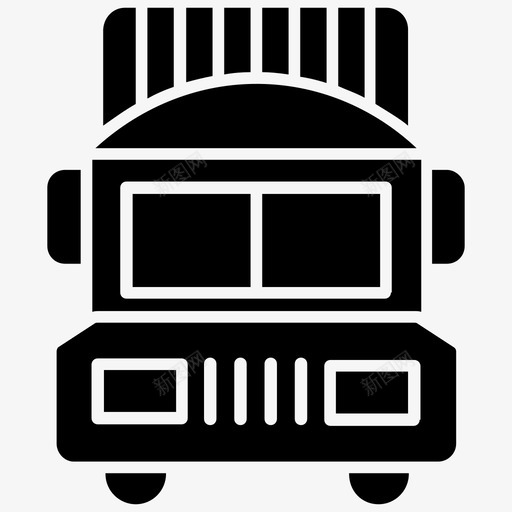 货运卡车送货车货车图标svg_新图网 https://ixintu.com 物流配送字形图标 货物贸易 货车 货运卡车 送货车