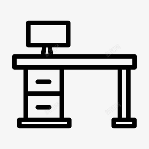 桌子家办公室图标svg_新图网 https://ixintu.com 办公室 家 桌子 桌子学校