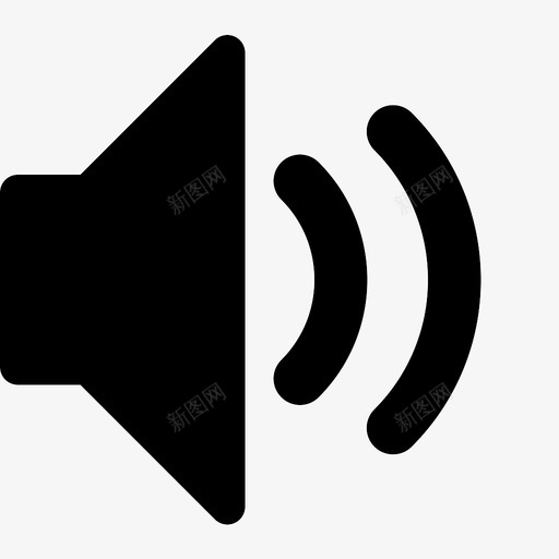 音量增大大声图标svg_新图网 https://ixintu.com 向上 增大 大声 扬声器 音量