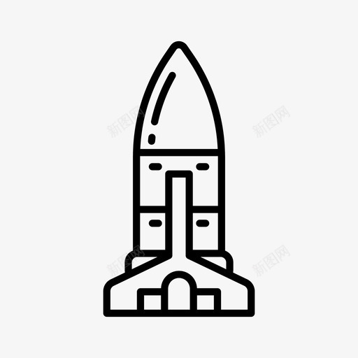 火箭船月球行星图标svg_新图网 https://ixintu.com 太空 宇宙 月球 火箭船 行星