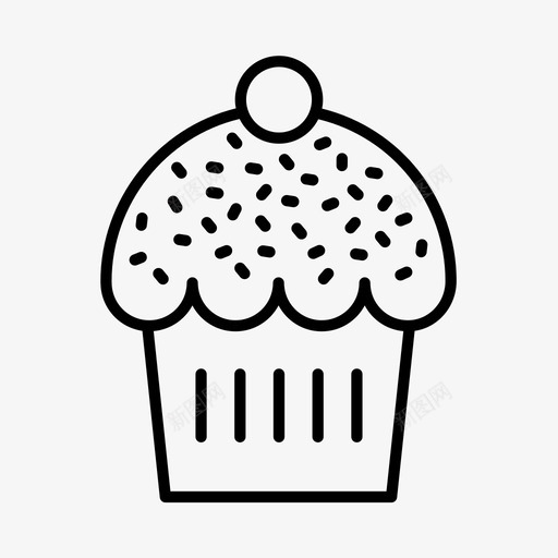 松饼蛋糕纸杯蛋糕图标svg_新图网 https://ixintu.com 松饼 甜点 糕点 纸杯蛋糕 蛋糕 食物