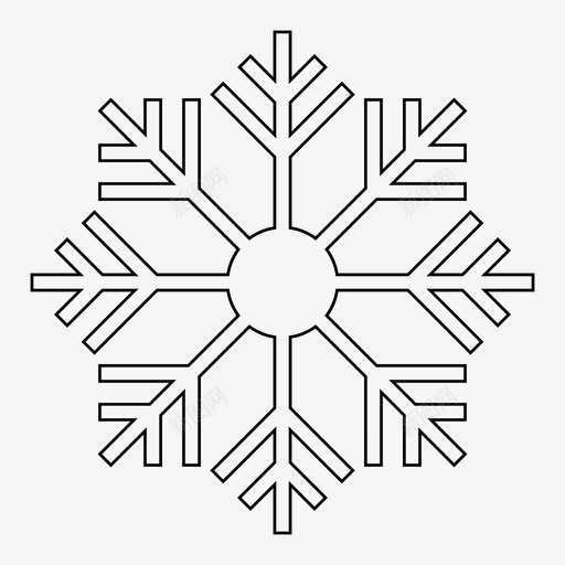 雪冷雪花图标svg_新图网 https://ixintu.com 下雪 冬天 冷 天气 雪 雪花