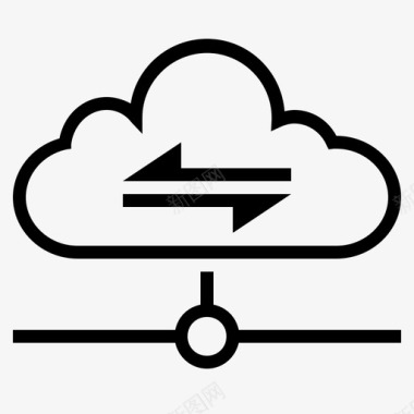 云技术云连接云服务器图标图标