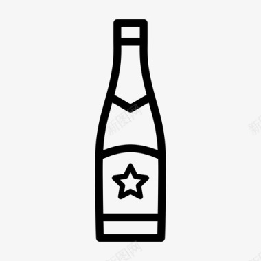 香槟酒精酒精饮料图标图标