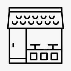咖啡馆店面设计咖啡馆建筑物商店图标高清图片