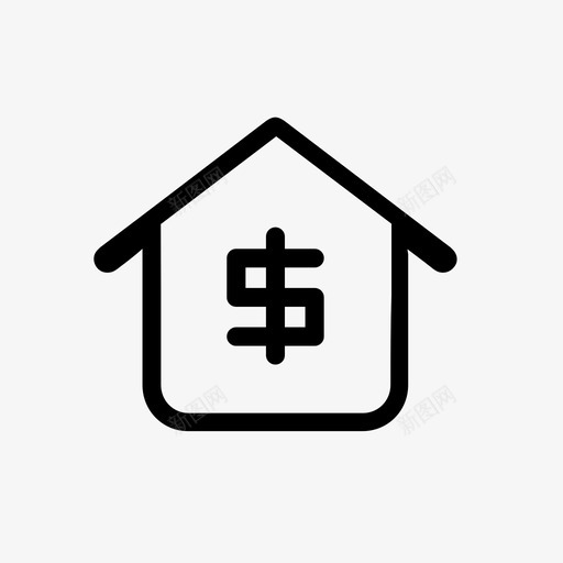 住房公积金银行美元图标svg_新图网 https://ixintu.com 住宅 住房公积金 房屋 美元 货币 银行 银行2