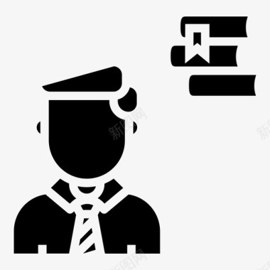 教育书籍男性图标图标