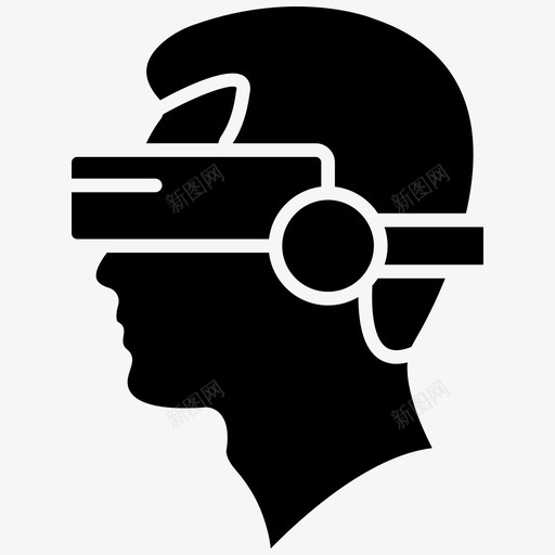 虚拟现实耳机头戴式显示器头戴式设备图标svg_新图网 https://ixintu.com 头戴式显示器 头戴式设备 虚拟现实 虚拟现实字形图标 虚拟现实护目镜 虚拟现实耳机
