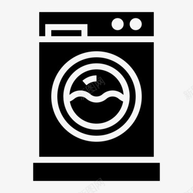 洗衣机清洁剂酒店固体图标图标