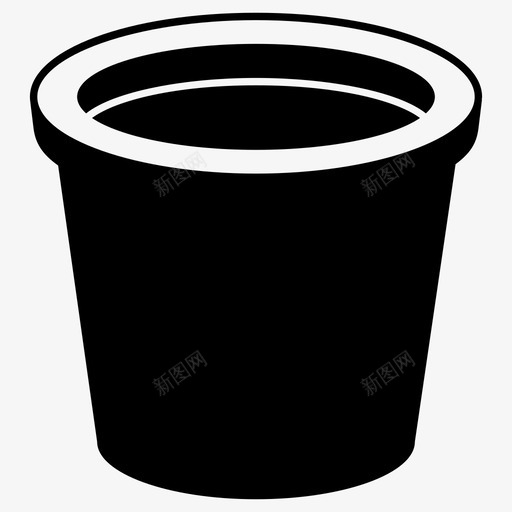 盆桶容器图标svg_新图网 https://ixintu.com 容器 干净 桶 盆 花园盆 花盆