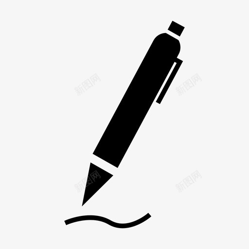 书写钢笔手写笔图标svg_新图网 https://ixintu.com 书写 工具 手写笔 网页设计和用户界面 钢笔