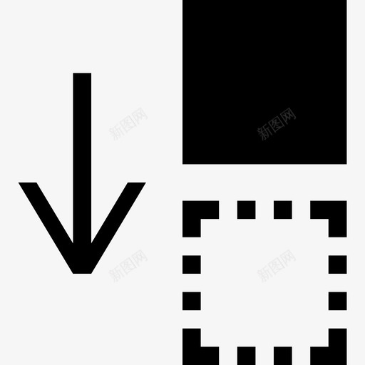 向下移动箭头底部图标svg_新图网 https://ixintu.com 向下移动 小黑 底部 拖动 箭头
