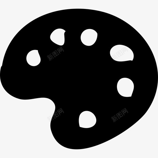 油漆调色板手工制作图标svg_新图网 https://ixintu.com 手工制作 油漆调色板