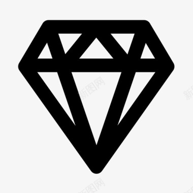 钻石时尚珠宝图标图标