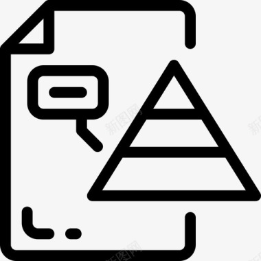 金字塔商业图表图标图标