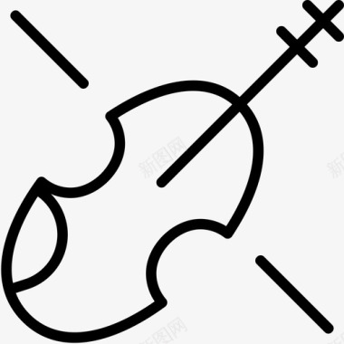 中提琴弓古典图标图标