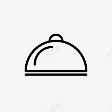 壁橱圆顶食物盖图标图标