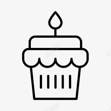 纸杯蛋糕生日甜点图标图标