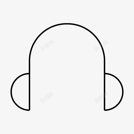 耳机欣赏聆听图标svg_新图网 https://ixintu.com 欣赏 网络和用户界面 耳机 聆听 音乐
