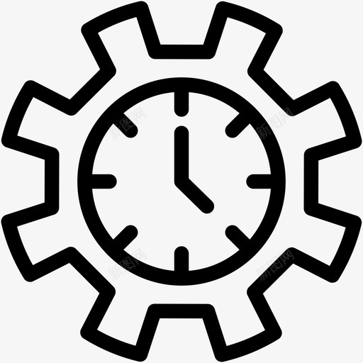 时间管理设置业务管理图标svg_新图网 https://ixintu.com 业务管理 时间管理 设置