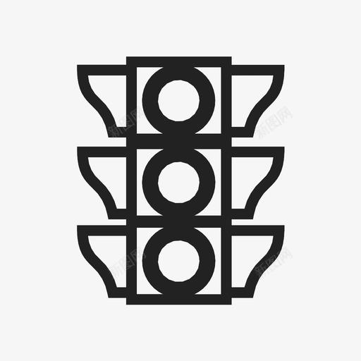 红绿灯绿红图标svg_新图网 https://ixintu.com 红 红绿灯 绿 黄