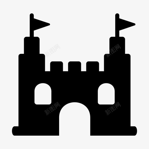 城堡建筑宫殿图标svg_新图网 https://ixintu.com 城堡 塔楼 宫殿 建筑 皇家