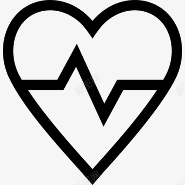 健康的心脏有氧运动心跳图标图标