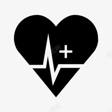脉搏率有氧运动心脏病图标图标