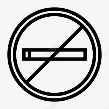 禁止吸烟危险污染图标图标