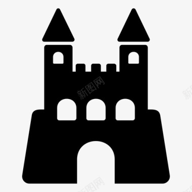 城堡建筑宫殿图标图标