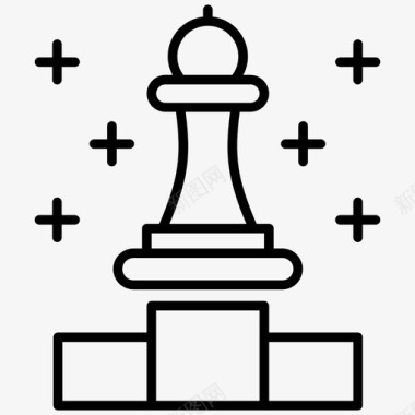 战略国际象棋棋子图标图标