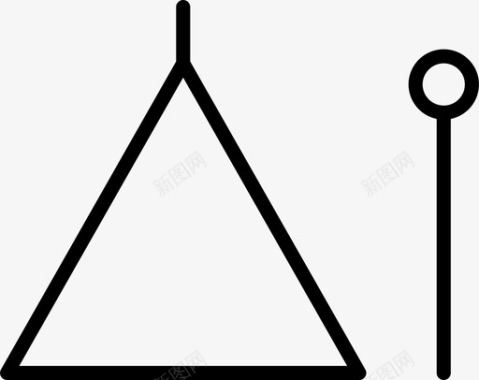 三角形单音乐器图标图标