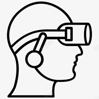 虚拟现实耳机头戴式显示器头戴式设备图标图标