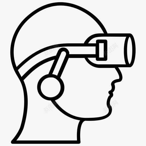 虚拟现实耳机头戴式显示器头戴式设备图标svg_新图网 https://ixintu.com 头戴式显示器 头戴式设备 虚拟现实 虚拟现实线路图标 虚拟现实耳机