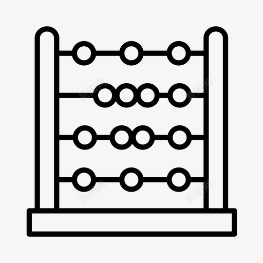 算盘学术课堂图标svg_新图网 https://ixintu.com 学术 小学 教育 算盘 课堂