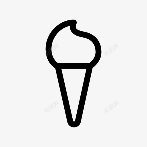 冰淇淋筒冰淇淋1em粗体图标svg_新图网 https://ixintu.com 1em粗体 冰淇淋 冰淇淋筒