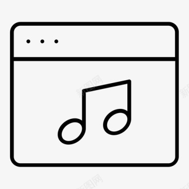 浏览器音乐界面图标图标