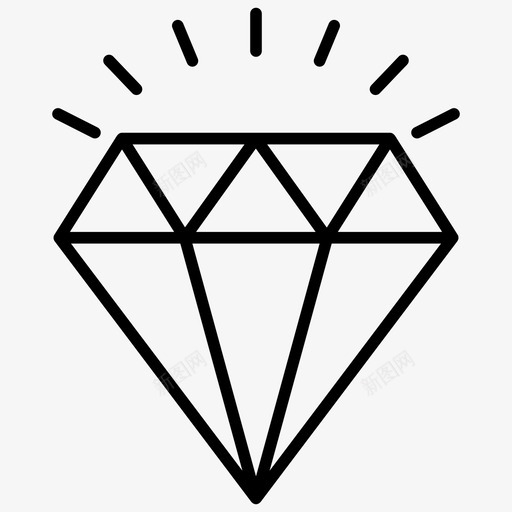 钻石立方水晶手表图标svg_新图网 https://ixintu.com 宝石 手表 立方水晶 购物和商业线图标 钻石 闪闪发光的珠宝
