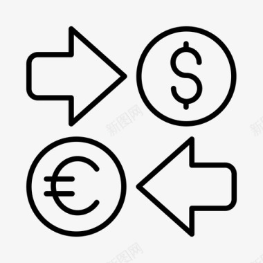 汇率银行业务货币图标图标