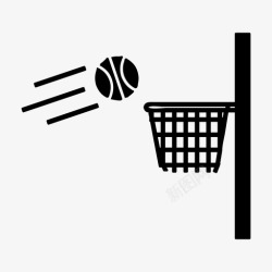市场开发篮球投篮投掷图标高清图片