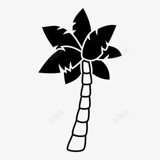 椰子树森林花园图标svg_新图网 https://ixintu.com 树木 森林 植物 椰子树 自然 花园