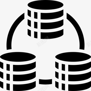 数据库复制数据存储网络服务器图标图标