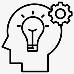 创造的过程新想法大脑创造力想法生成图标高清图片
