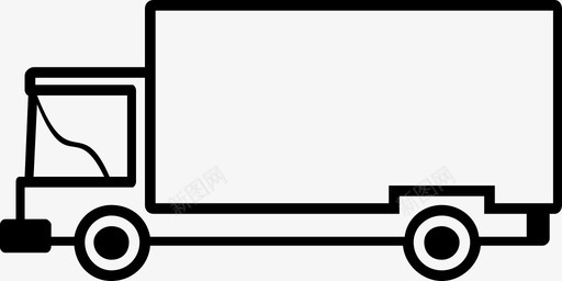 卡车集装箱交货图标图标